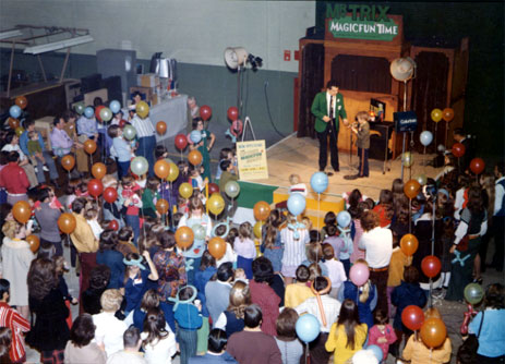 The Mr. Trix MagicFun Time Mall Show, with Bauer as the MagicFun Man